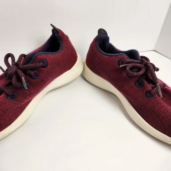 Allbirds Women's Wool Runner Red Berry Low Top Lace-up Sneakers Size W8 - Picture 6 of 8